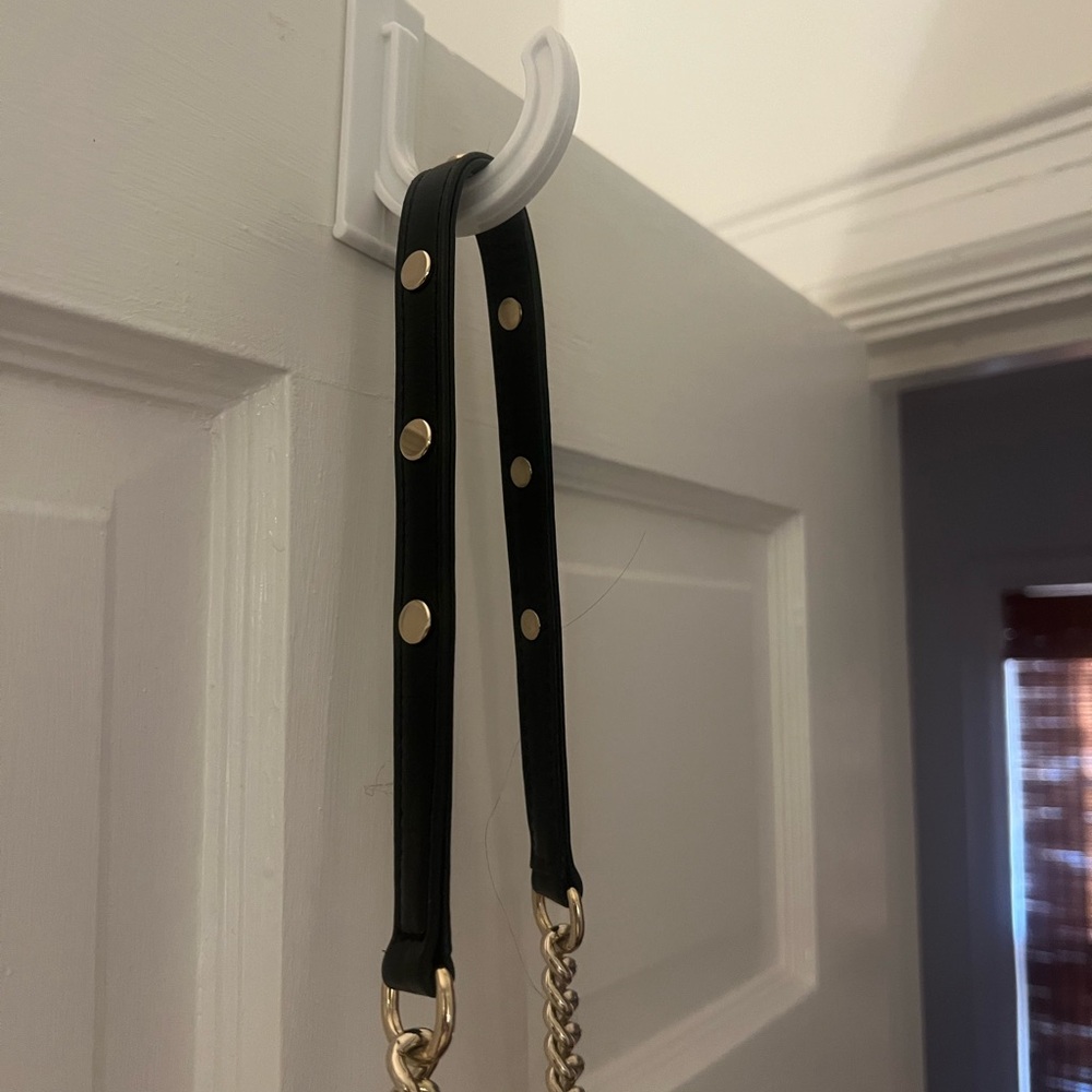 Rebecca Minkoff mini MAC Leather Crossbody Bag black with gold hardware. - Picture 5 of 8